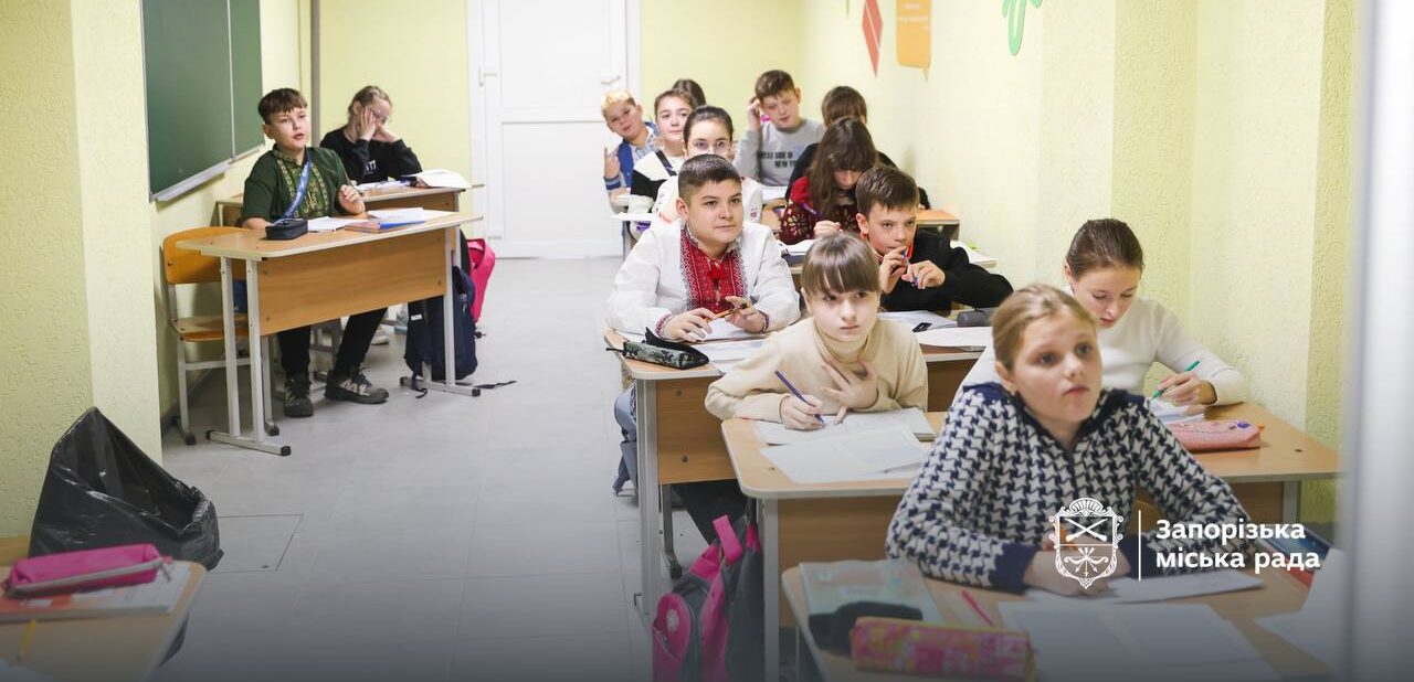 Помещение адаптировали под образовательное пространство: в Запорожье открыли вторую часть укрытия академического лицея, — ФОТО