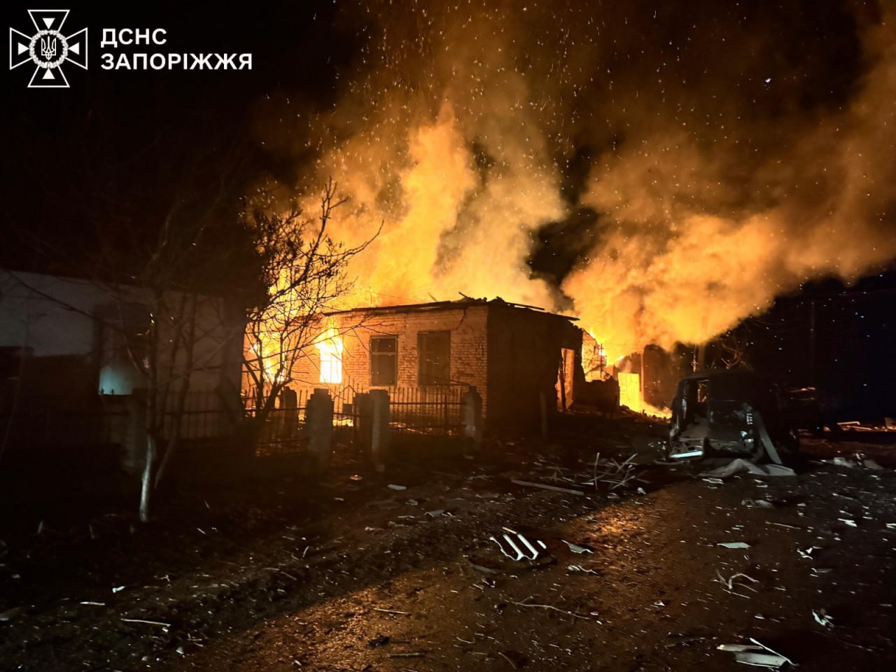 Горел цех предприятия и дом: последствия российских ударов по Запорожской области, - ФОТО