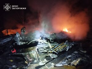 Ночной удар российского беспилотника по Вольнянску расследуют как военное преступление, - ФОТО