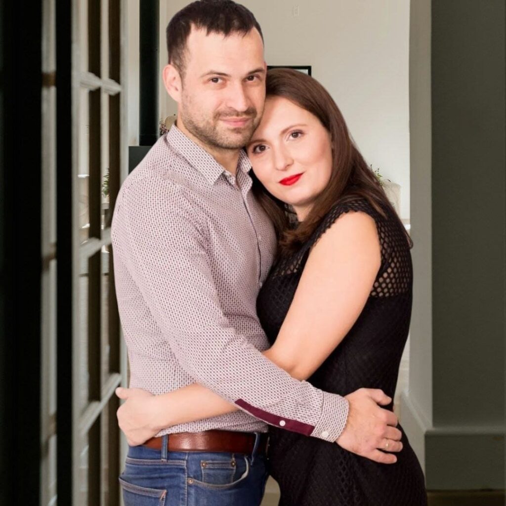 Катерина Литвиненко разом з чоловіком Андрієм.