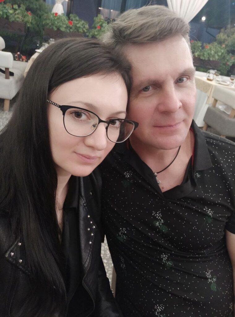 Анна Кірієнко з чоловіком
