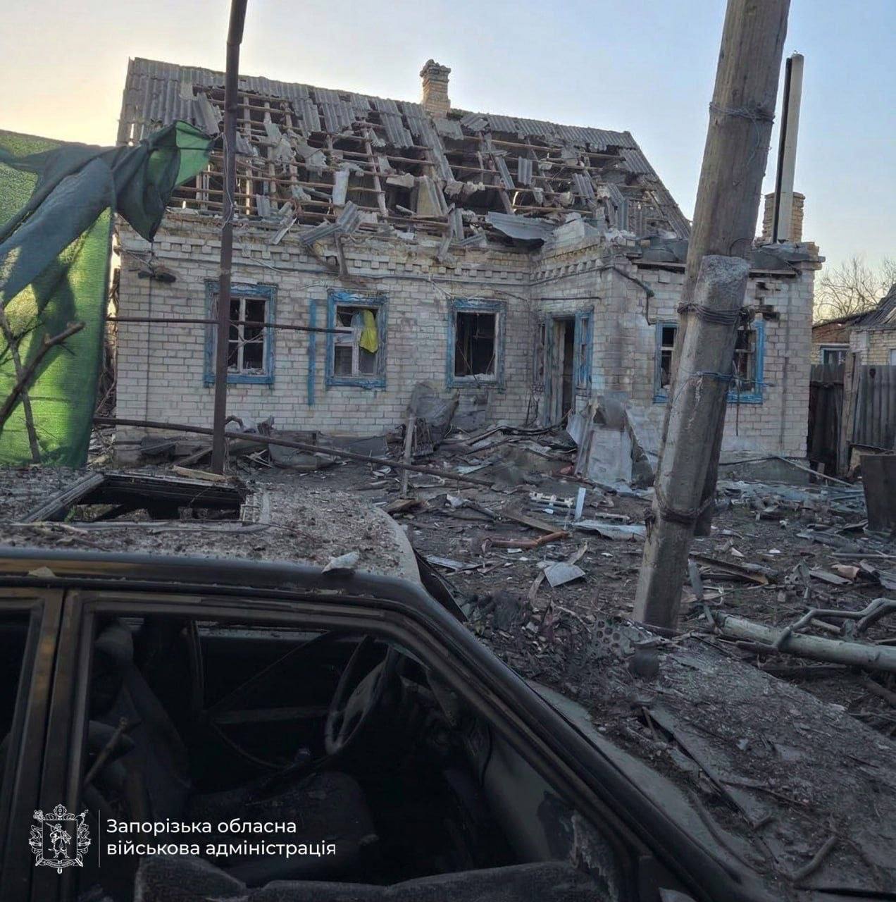 Загинув чоловік: минулої доби ворог завдав 629 ударів по Запорізькій області