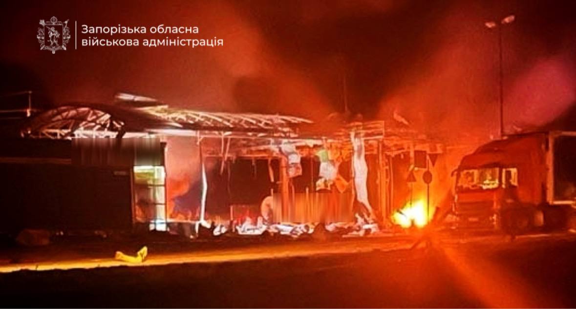 Росіяни атакували безпілотником автозаправку в Запорізькому районі
