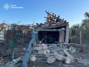 Палали будинки та поранено людей: ворог двічі атакував Вільнянськ, — ФОТО