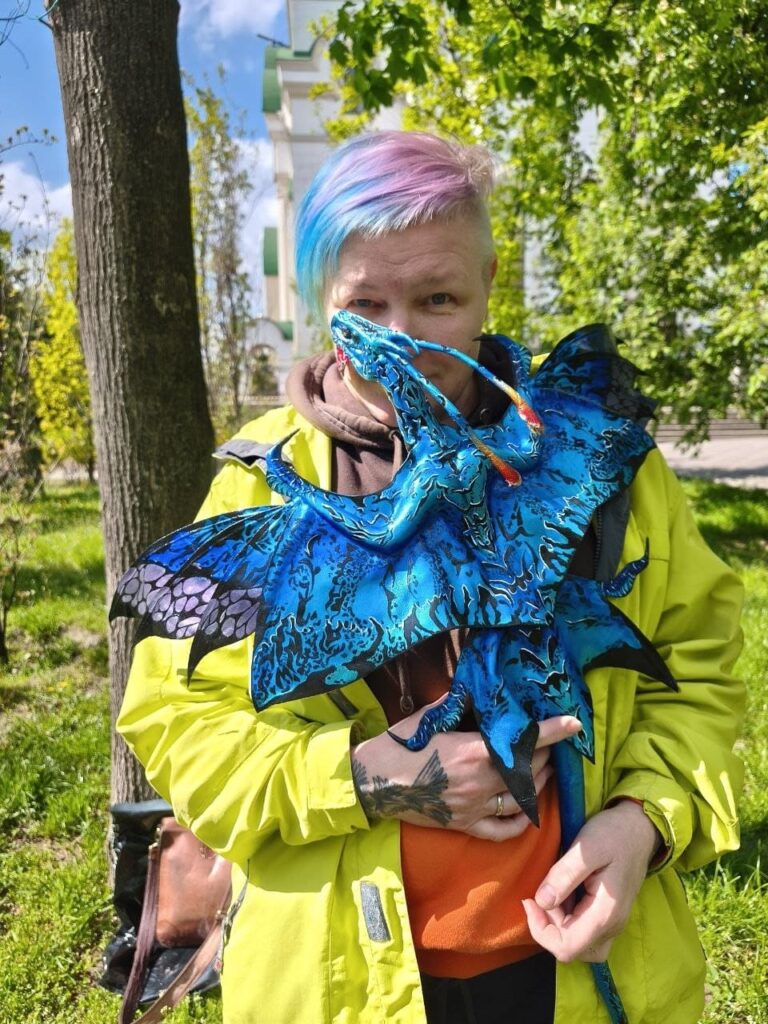 Над створенням фантазійної істоти за мотивами фільму «Аватар» Марина Груніна працювала близько півтора місяця. 