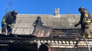 Крыша дома, пристройка и сооружение: российские обстрелы пригорода Запорожья привели к нескольким пожарам, — ФОТО