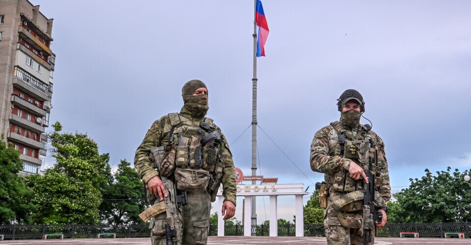 Російські окупанти в Мелітополі Запорізької області